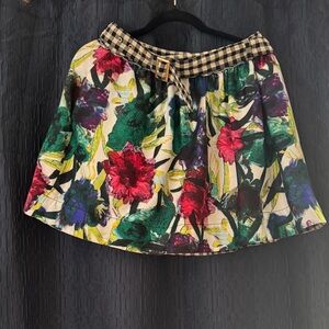 RACHEL Rachel Roy Multicolor Floral Mini Skirt